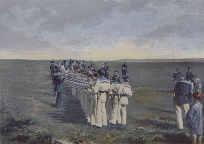 Ateş ettikten sonra silahların ziyareti (renkli fotoğraf) by (after) French Photographer