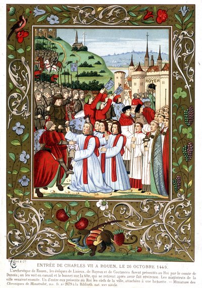 Charles VII'nin Rouen'deki girişi, 26 Ekim by (after) French School