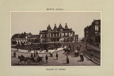 Monte Carlo, Casino cephesi (taş baskı) by (after) French School