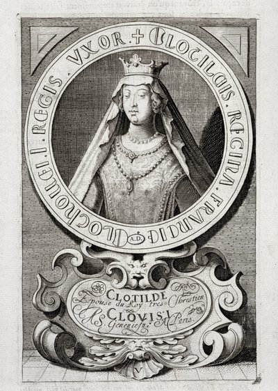 Kraliçe Clotilde'nin Portresi by (after) French School