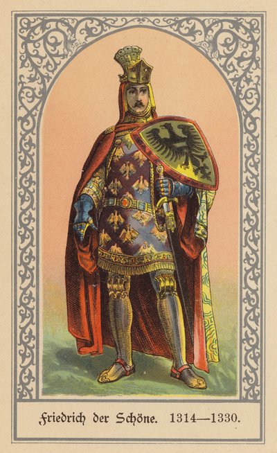 Almanya Kralı Adil Frederick (renkli litho) by (after) German School