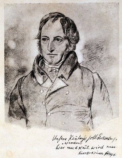Georg Wilhelm Friedrich Hegel (1770-1831), Alman filozof ve idealist portresi. G. Hensel