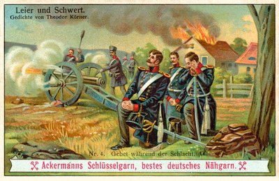 Savaş sırasında dua (chromolitho) by (after) German School