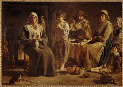 Famille de paysans dans un interieur Çiftlik evlerinde bir çiftçi ailesi ... by (after) Le Nain Brothers