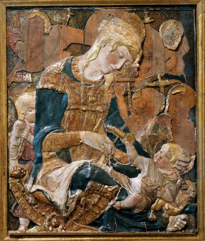 Madonna ve Çocuk, kabartma (pişmiş toprak) by (attr. to) Donatello