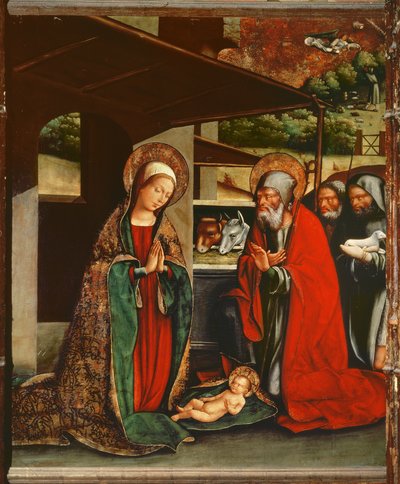 126-0035070 Çobanların Tapınması, Santa Maria Palau-Solita Kilisesi'nden Altarpiece, Barselona by (attr. to) Master of Ares