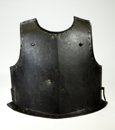 Harquebusier için göğüs zırhı, c.1625-50 (demir ve siyah boya) by (attr.to) German School