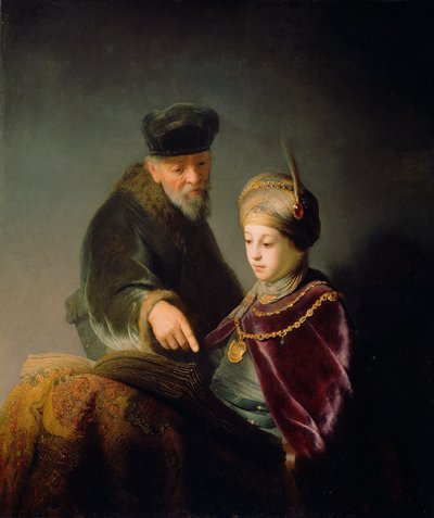 Genç Bir Bilgin ve Öğretmeni, c. 1629-30 (tuval üzerine yağlı boya) by studio of Rembrandt Harmensz. van Rijn