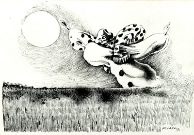 GC Riccardi, İsimsiz, 1973, Tinte auf Papier, 50x70, İtalya. by Gian Carlo Riccardi