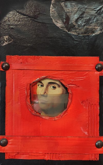GC Riccardi, Breve corsa, 1986, karma teknik, 60x80, İtalya. by Gian Carlo Riccardi
