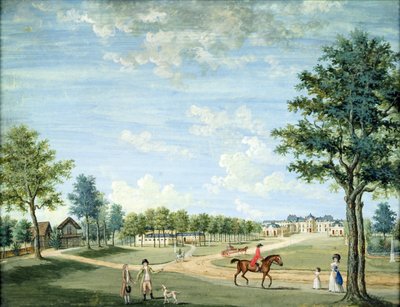 Raincy Şatosu, ahırlar ve Rus köyü, c.1754-93 by 1717 1806 Carmontelle