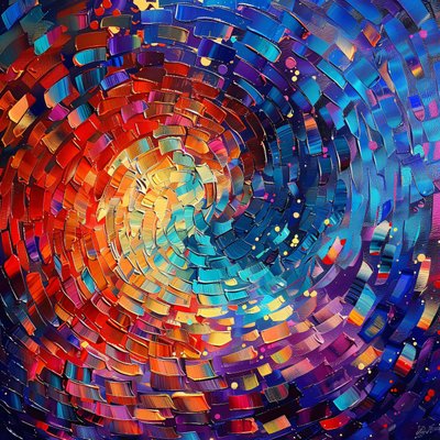 Online çerçeveli duvar sanatı baskıları için akrilik boya renkleri ile soyut sanat by F. Abderrahim