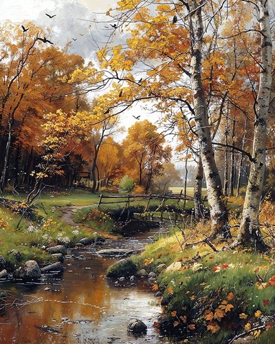 Doğal bir parkta ağaçların arasında küçük bir kemer, Seveceğiniz Duvar Dekoru by F. Abderrahim