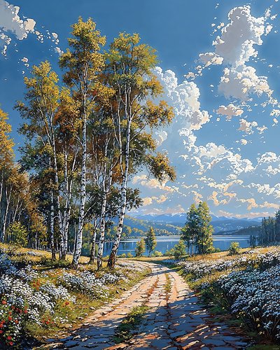 Manzaralı Sırt, Yatak Odası için Çerçeveli Duvar Dekoru by F. Abderrahim