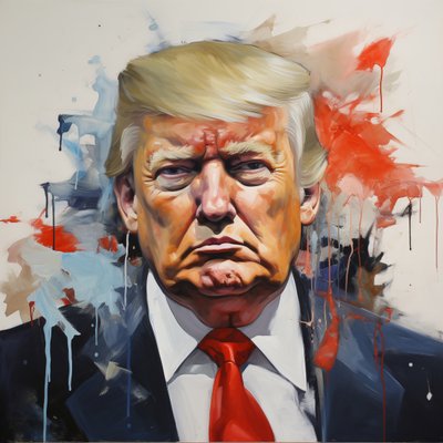 Donald Trump Pop Art Kanvas Tablo, Çerçeveli Ahşap, Modern Kanvas Tablo Duvar Sanatı by F. Abderrahim