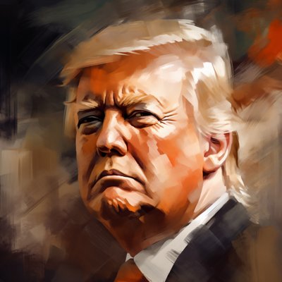 Güzel sanatlar donald trump portre, duvar sanatı dekor | talep üzerine baskı by F. Abderrahim