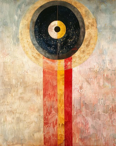 Soyut resim Hilma af Klint stil ilhamı, duvar sanatı | talep üzerine baskı by F. Abderrahim