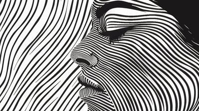 Minimalist Tek Çizgi Stili, kadın yüzü, duvar dekoru | talep üzerine baskı by F. Abderrahim