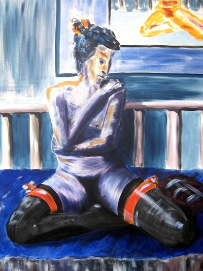 Akt in blau by Christian Piecuch