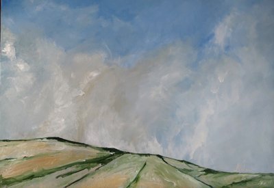 Tepelerde rüzgar ve bulutlar by M. Vet