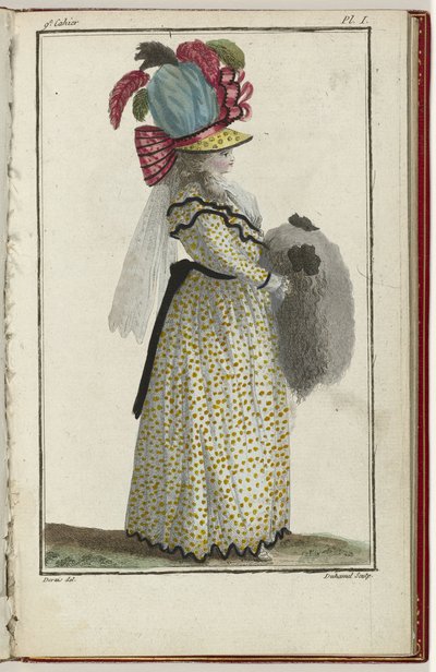 Kabine des Modes veya Les Modes Nouvelles, 15 Mart 1786, pl. ben by A.B. Duhamel