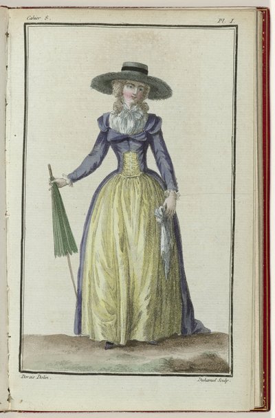 Kabine des Modları veya Yeni Modlar, 1 Mart 1786, 8th notebook, pl. ben by A.B. Duhamel