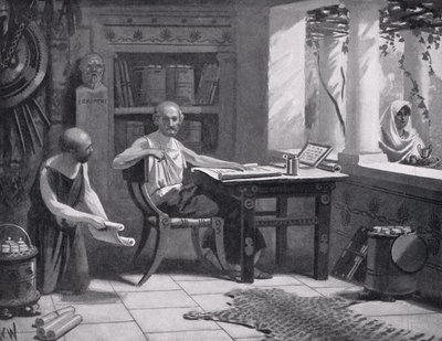 Ksenophon tarihini dikte ediyor, 'Hutchinson's History of the Nations'dan bir örnek, 1915 by A.C. Weatherstone
