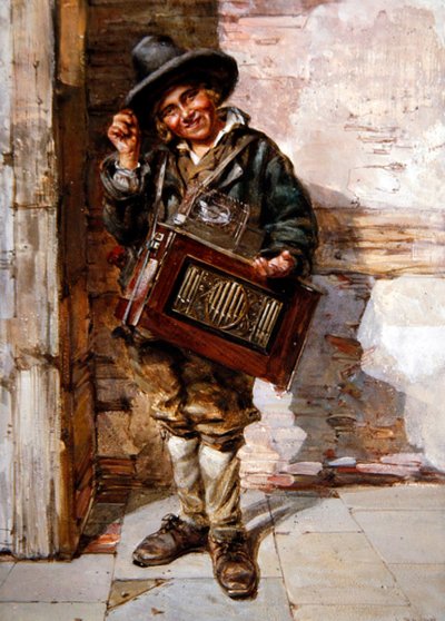 Hurdy-Gurdy Oyuncu by A.J. Rayner