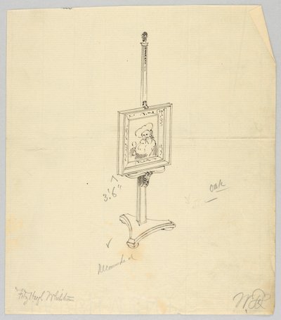 Meşe Boyama Şövale için Tasarım by A.N. Davenport Co.