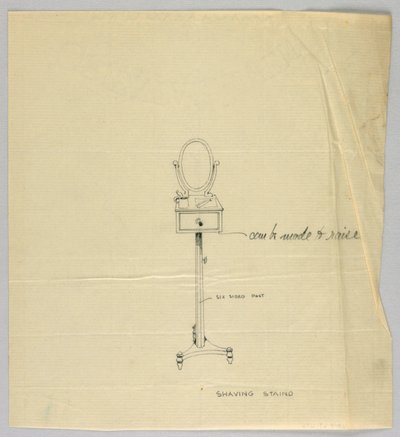 Oval Aynalı Tıraş Standı Tasarımı by A.N. Davenport Co.