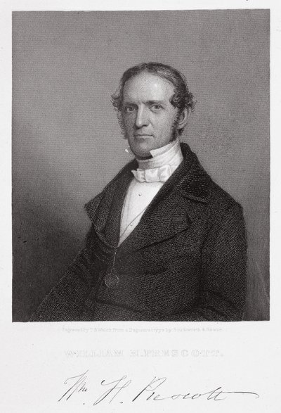 William Hickling Prescott, Thomas B. Welch (1814-74) tarafından bir dagerreyotipten sonra oyulmuş by A.S. and Hawes, J. Southworth
