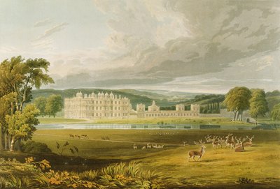Longleat, Wiltshire, Bath Markisinin Koltuğu, Frederick MacKenzie'nin bir eskizinden sonra, Robert Havell (1769-1832) 1816 tarafından oyulmuş by A.V. Copley Fielding