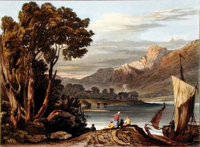Yeni Savak. Theodore Henry Fielding (1781-1851), 1818 (el boyaması aquatint) tarafından oyulmuş Wye Nehri