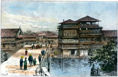 Yebis Köprüsü, Kosaka, Japonya, 1891 by A. Forsyth