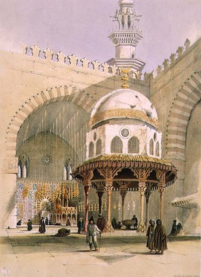 Sultan Hassan Camii, Kahire, pub. 1846 (lito) by A. Margaretta Burr