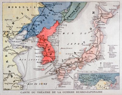 Rus-Japon Savaşı tiyatrosunun haritası, 1904 by A Meunier