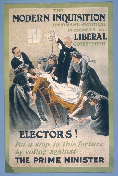 Suffragette mahkum zorla besleniyor, 1910 by A Patriot
