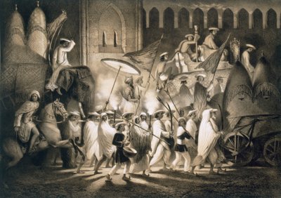 Delhi: Kortej ve Büyük Moğol Maiyeti, pub. 1858. by A. Soltykoff