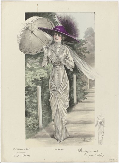 Şık Kadın, Ek, ca. 1912, No. 18, Pl. 184: Beşten yediye (...) by A. Souchel