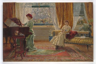 İki Hanımlı Bir İç Mekan, 1880 by A. Trevor Haddon
