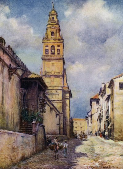 Cordova, Calle Cardinal Herrera (renkli taş) by A. Trevor Haddon
