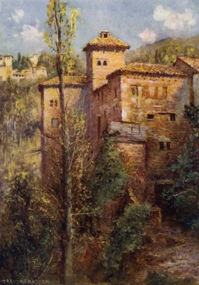 Granada, Torre de las Damas (renkli taş) by A. Trevor Haddon