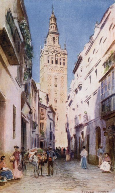 Sevilla, Giralda (renkli taş) by A. Trevor Haddon