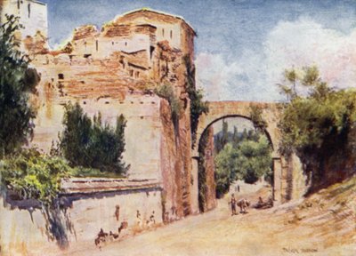 Alhambra, Kule ve Su Kemeri (renkli taş) by A. Trevor Haddon