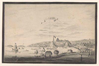 Jepara Japara'nın görünümü (nesne üzerindeki başlık) by A. de Nelly (possibly)