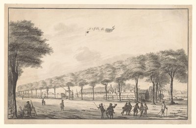 Batavia Waterplaats'taki Molenvliet'teki Fort de Waterplaats'ın görünümü (nesnedeki başlık) by A. de Nelly (possibly)