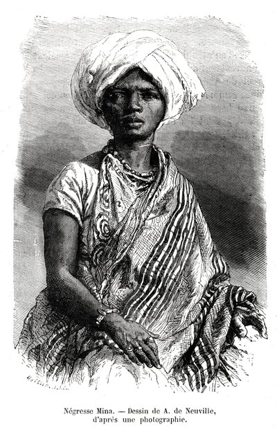 Negresse Mina, Brezilya, 19. yüzyıl by A. de Neuville