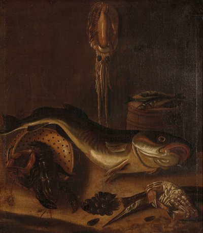 Balık ile Natürmort by A. van Doeff