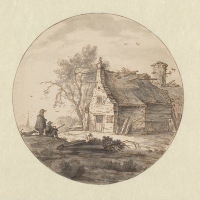 Bir ressam ile harap çiftlik evi by Aarnout ter Himpel