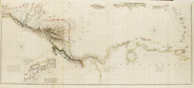 Kuzey Amerika'daki Batı Hint Adaları ve İspanyol Hakimiyetleri Haritası by Aaron Arrowsmith